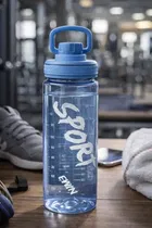 Flip Top Transparent Motivational Sports Durable Gym Fitness Water Bottle 700 ML
