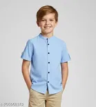 Solid Cotton Blend Short Sleeve Polo for Boys 