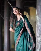 Banarasi Green Art Silk Printed Saree for Women