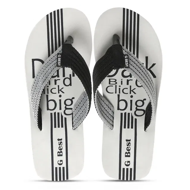 G-Best Slippers for Men (Grey & Black, 10)