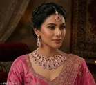 Maroon Timeless Partywear Diamond Jewellery for Women 