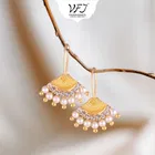 Brass Pearl Ear Cuffs for Women 