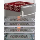 PVC Waterproof Fridge Top Cover with 4 Pcs Shelf Mats 