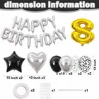 8th Happy Birthday Balloon Decoration Kit ,Silver Set Of 1