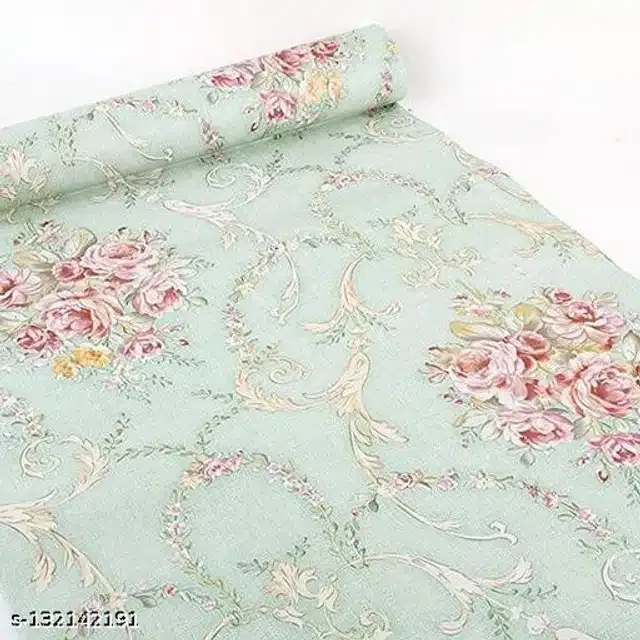 Vinyl Wallpaper for Home (Sea Green, 45x500 cm)