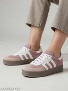 Solid Synthetic Slip-on Sneakers for Women 