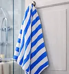 Microfiber Stripe Bath Towel Blue 