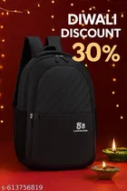 Polyester Backpack for Men & Women, Black