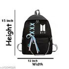 Polyester Backpack Bag, Black