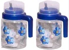 Plastic Oil Dispenser Bottle (Blue, 1000 ml) (Pack of 2)