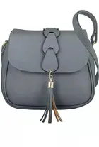 PU Sling Bag for Women (Grey)