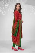Floral Crepe Punjabi Suit Material for Women 