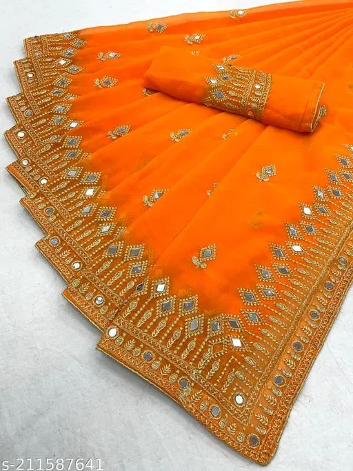 Beautiful Saree for Women (Maroon)