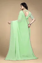 Silk Woven Design Saree for Women, Green 