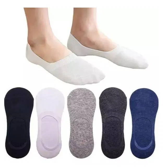 Cotton Loafer Socks for Men (Multicolor, Free Size) (Pack of 6)