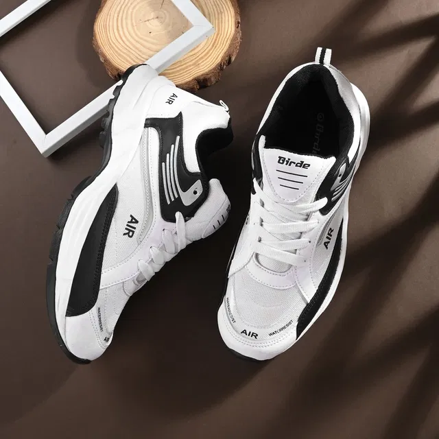 Sports Shoes for Men (Black & White, 10)