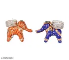 Metal Handcrafted Elephant Shaped Candle Holders 