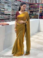 Georgette Embellished Saree For Women, Beige