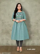 Cotton Embroidered Women Kurta Set for Women 