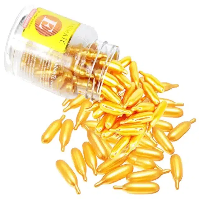 Facial Essence Vitamin E Capsules (Yellow, Pack of 60)