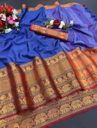 Jacquard Printed Saree for Women 