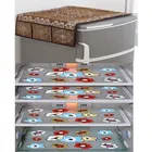 PVC Waterproof Fridge Top Cover with 4 Pcs Shelf Mats 