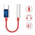 Plastic Type C to 3.5mm Jack for OnePlus 7T/8T/9 Pro Headphone Adapter (White & Red)