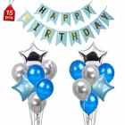 Happy Birthday Balloon Decoration Kit, Blue, Set of 1