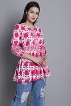 Cotton Printed Top for Women 