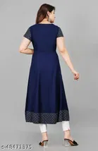 Anarkali Rayon Solid Kurti for Women 