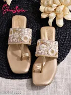 Shoetopia Embellished Flat Sandals Size IND-6