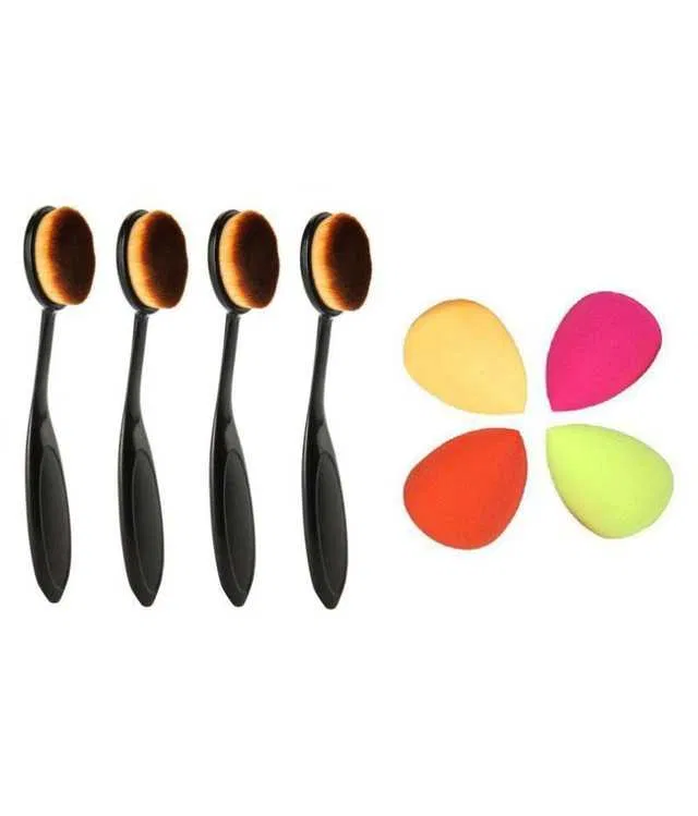 Lenon 4 Oval Contour Brush + 4 Blender Applicators (8 g) (S-26)