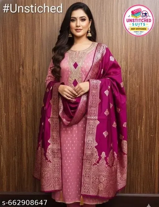 Unstitched Suit (Multicolor, 6.25 meter (L)) (Multicolor, 6.25 meter for Women (L)
