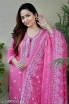 Floral A-line Kurta Set for Women 