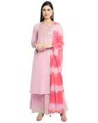 Cotton Cambric Embroidered Kurta Set for Women 
