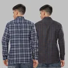 Polycotton Checked Shirts for Men, Multicolor 