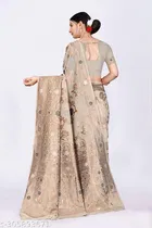 Linen Zari Woven Saree for Women 