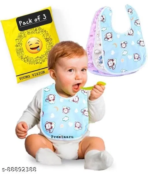 Best Quality Baby Bibs Pack Of 3 Chit Buttoned Waterproof
