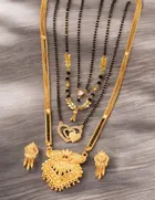 Combo of 4 Pcs Mangalsutras with Earrings Set for Women 