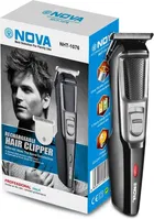 Nova NHT 1076 Runtime: 30 min Trimmer for Men [Black and Grey]