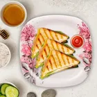 SILVER SPOON Melamine Square Full Plate (30 cm Dia)