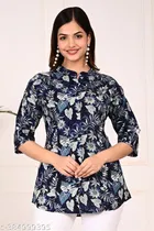 Rayon Three Quarter Sleeves Top for Women 