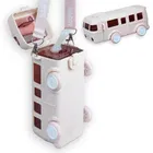 Plastic Bus Shape Sipper Bottle for Kids, Multicolor 