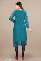Net Kurti for Women,  Teal  