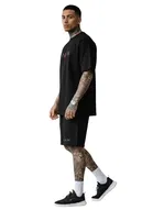 Polyester Printed Co-Ord Set for Men, Black 