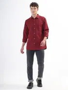 100% Cotton Full Sleeves Solid Shirt for Men 