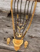 Combo of 4 Pcs Mangalsutras with Earrings Set for Women 