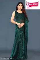 Lycra Sequence Saree for Women 