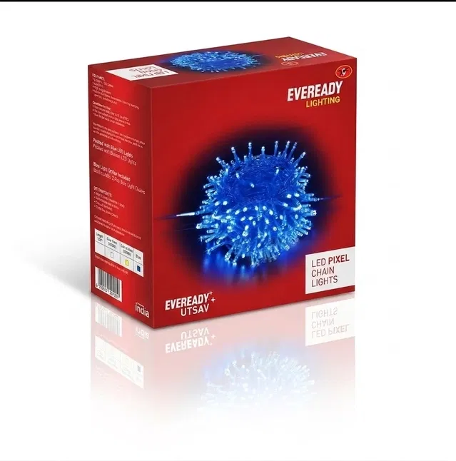EVEREADY Pixel 46 Led Ladi | Decorative and Festive Lighting | High Brightness | Bis Approved | Made in India | Blue - 10 Meter
