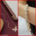 Alloy Pendant with Chain & Bracelet for Women 